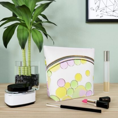 Liquid Color Abstract by Masami Drill Cotton Cosmetic Bag - Image 4