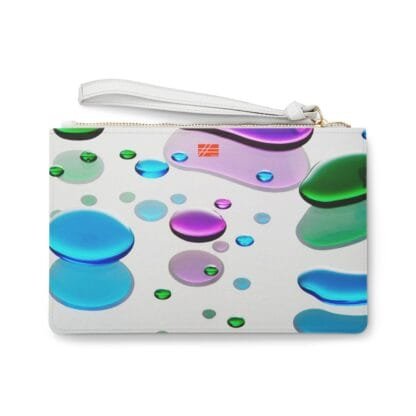 Liquid Color Abstracts by Masami Vegan Faux Leather Clutch Bag - Image 2