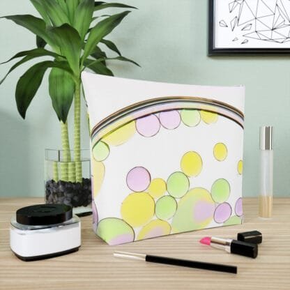 Liquid Color Abstract by Masami Drill Cotton Cosmetic Bag - Image 8