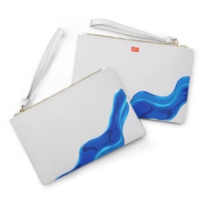 Liquid Color Abstracts by Masami Vegan Faux Leather Clutch Bag - Image 3