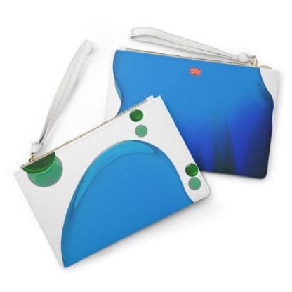 Liquid Color Abstract by Masami Vegan Faux Leather Clutch Bag - Image 3