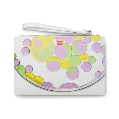 Liquid Color Abstract by Masami Vegan Faux Leather Clutch Bag - Image 2