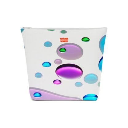 Liquid Color Abstract by Masami Drill Cotton Cosmetic Bag - Image 2