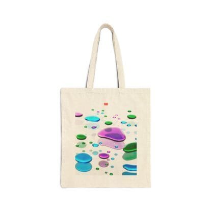 Vibrant Abstract Cotton Canvas Tote Bag by Masami - Image 2