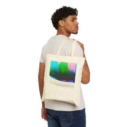 Vibrant Abstract Cotton Canvas Tote Bag by Masami - Image 3