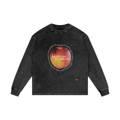 Awareness -Farmers/Acid Wash Oversize Long Sleeve T-Shirt - 250 GSM/Black - Image 3