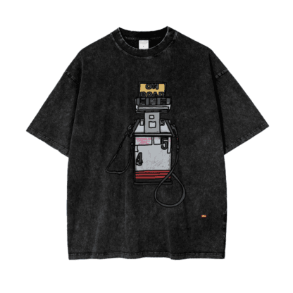 On The Road/Acid Wash Oversize T-Shirt - 250 GSM - Image 4