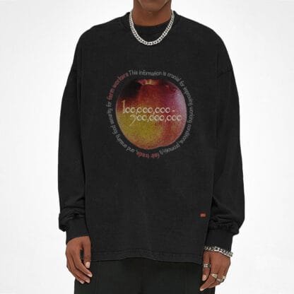 Awareness -Farmers/Acid Wash Oversize Long Sleeve T-Shirt - 250 GSM/Black