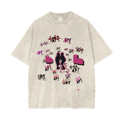 Celebrate APT!/ Acid Wash Oversize T-Shirt - 250 GSM/Pirate Gray - Image 4