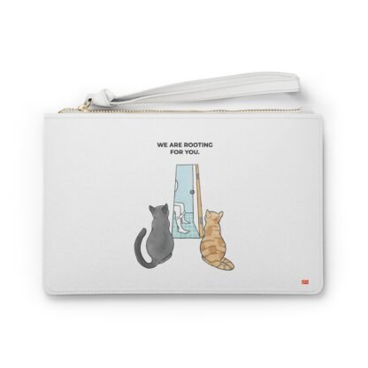 Mia, The Stylish Tuxedo Cat 5 By Jaewon Clutch Bag-Collection 1/Vegan Faux Leather