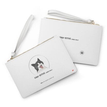 Mia, The Stylish Tuxedo Cat 3 By Jaewon Clutch Bag-Collection 1/Vegan Faux Leather - Image 3