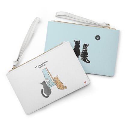 Mia, The Stylish Tuxedo Cat 5 By Jaewon Clutch Bag-Collection 1/Vegan Faux Leather - Image 3