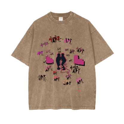 Celebrate APT!/ Acid Wash Oversize T-Shirt - 250 GSM/Pirate Gray - Image 6