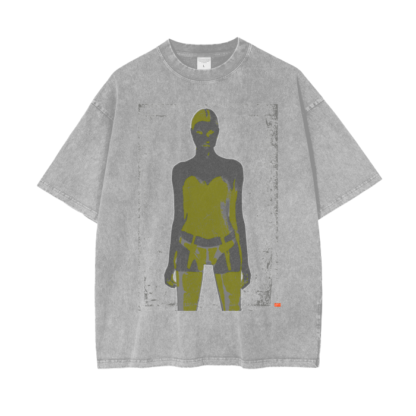 Warrior | Acid Wash Oversize Short T-Shirt - 250 GSM/Pirate Gray - Image 6