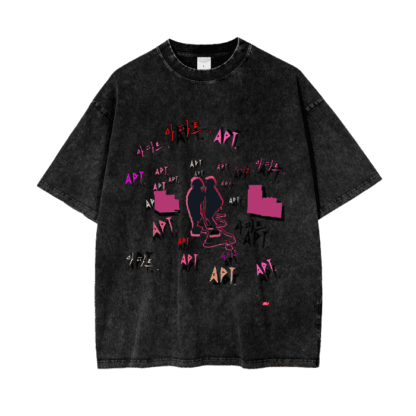 Celebrate APT!/ Acid Wash Oversize T-Shirt - 250 GSM/Pirate Gray - Image 14