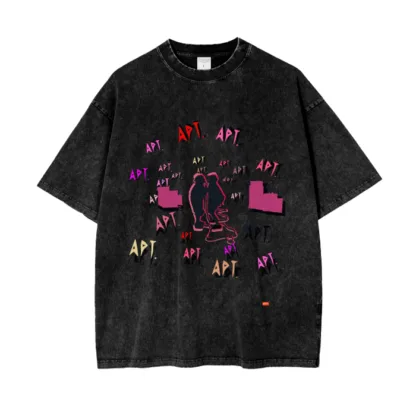 Celebrate APT!  Acid Wash Oversized Short Sleeve Tee - 250 GSM - Image 2