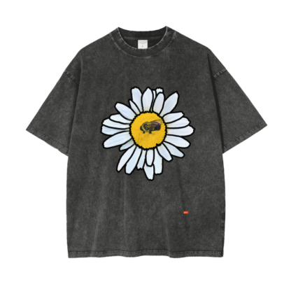 A Bee | Acid Wash Oversize Short T-Shirt - 250 GSM - Image 12