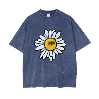 A Bee | Acid Wash Oversize Short T-Shirt - 250 GSM - Image 8