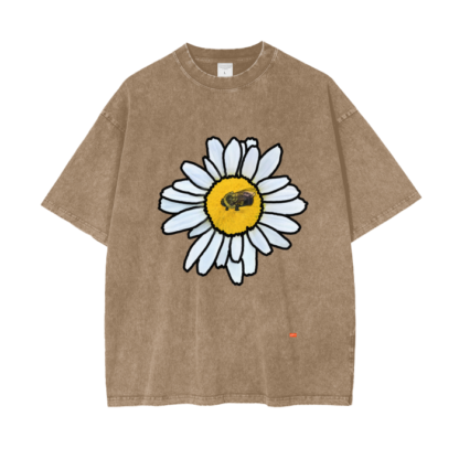 A Bee | Acid Wash Oversize Short T-Shirt - 250 GSM - Image 6