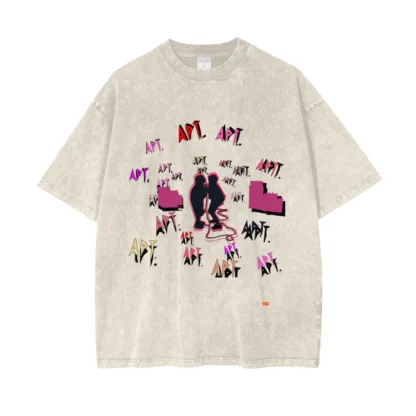 Celebrate APT!  Acid Wash Oversized Short Sleeve Tee - 250 GSM - Image 4