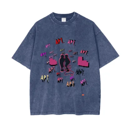 Celebrate APT!  Acid Wash Oversized Short Sleeve Tee - 250 GSM - Image 8